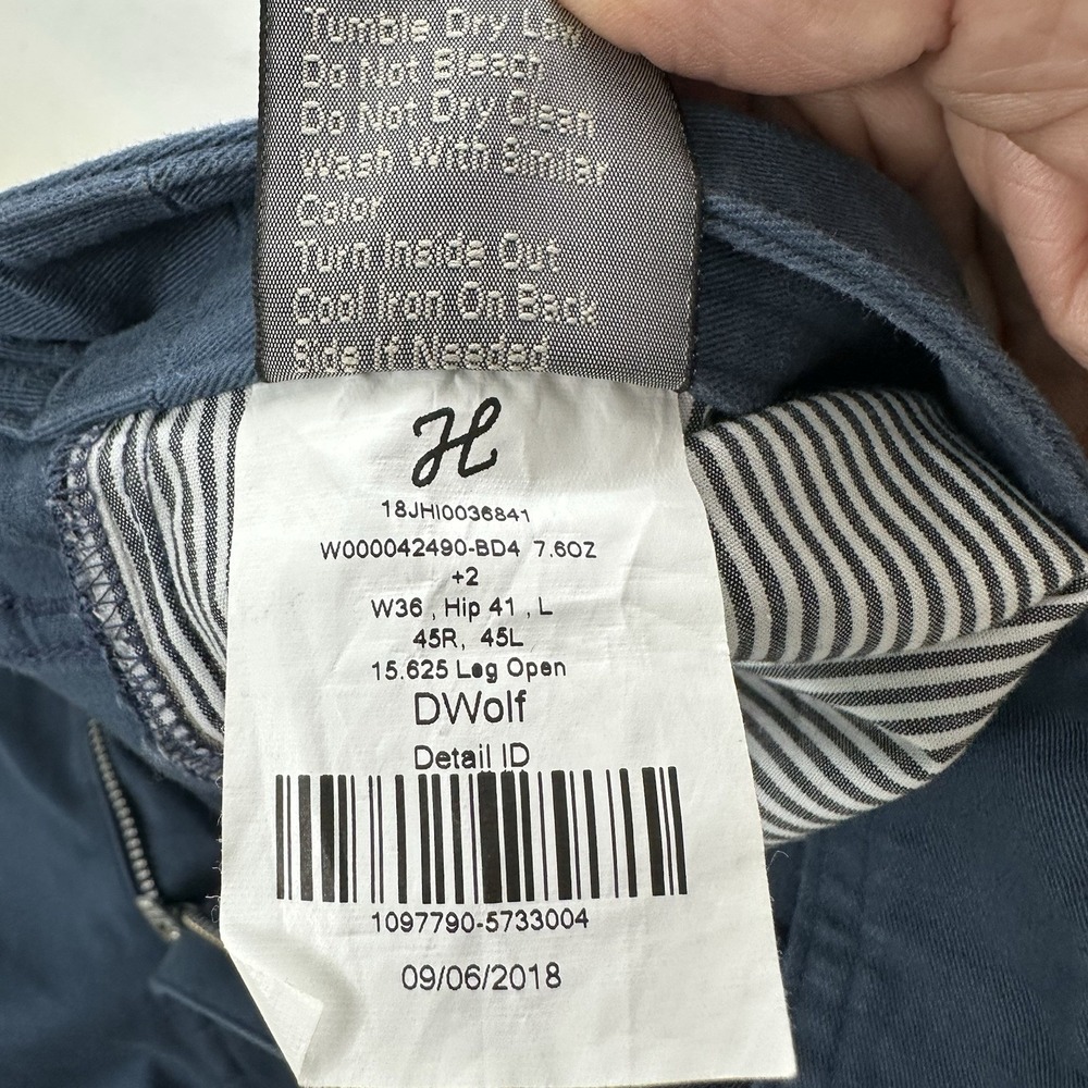 J. Hilburn 5 Pocket Jeans Men 36x34 Blue Cotton Stretch Slim Straight Pants - Picture 10 of 12